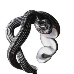 JOIVIV Vintage Silber Farbe Schlange Ring für Mann Schlange handgemachte Herren Ring National Tide Halskette Anhänger Schmuck Zubehör von JOIVIV