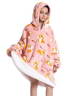 JOJJJOJ Übergroße Hoodie Decke Flanell Sweatshirt Blanket Hoodie Oversized Pullover Mädchen Junge von JOJJJOJ