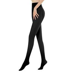 JOKBEN Damen Strumpfhosen Winter Thermostrumpfhosen für damen Fleece Strumpfhose Perfekt Beine abnehmen Gefälschte Durchscheinend Pantyhose Warmer Leggings von JOKBEN