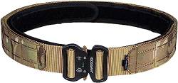 JOMIOD Taktischer Gürtel, Herren Military Schnellverschluss Metallschnalle Nylon Gürtel, 2 Zoll Laserschneiden Kampfbund, Tactical Belt für Outdoor Military Equipment Field Special Girdle (MC,M) von JOMIOD