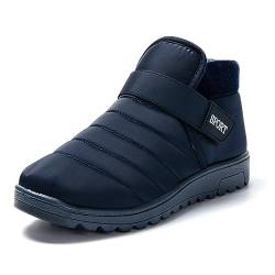 Boots Herren Stiefel Winter Schuhe Winterschuhe Jungen Wasserdichte Schneestiefel Mann (Navy 46 EU) von JOMIX