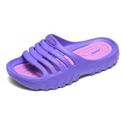 JOMIX Kinder Niedliche Badelatschen Kinder Leicht Sommer Strandschuhe Rutschfeste Badeschuhe 39 (Lila Rosa, 32 EU, SB2020) von JOMIX