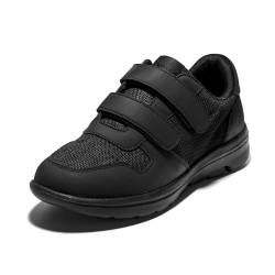 JOMIX Sneaker Herren Freizeitschuhe Atmungsaktiv Sneaker Laufschuhe Herren Turnschuhe mit Klettverschluss Sportschuhe 38 (Schwarz, 42 EU, SU9501) von JOMIX