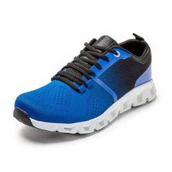 JOMIX Sneaker Herren Freizeitschuhe Turnschuhe Sportschuhe Laufschuhe Slip On Leichte Tennisschuhe Fitnessschuhe Joggingschuhe (Blau und Schwarz, 45 EU, SU9376) von JOMIX