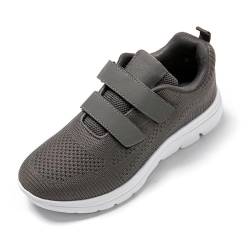 JOMIX Sneaker Herren Sportschuhe Turnschuhe Straßen Laufschuhe Klettverschluss Atmungsaktive Trainers Fitness Gym (05 Dunkelgrau, 41) von JOMIX