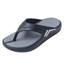 JOMIX Sommer Flip Flops Herren Sportlicher Zehentrenner Weiche Sandalen Badelatschen Strandschuhe Meer Pool Strand (Schwarz, 42 EU) von JOMIX