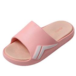 JOMIX Sommer Schlappen Damen Sandalen Sportliche Badelatschen Badeschlappen Weiche Fußbett Meer Pool Strand Schwimmen Indoor Outdoor (Rosa, 41 EU) von JOMIX