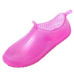 JOMIX Sommer Wasserschuhe Damen Strandschuhe Aquaschuhe Schnelltrocknende Einfarbige Barfuß Wassersport Badeschuhe für Strand Pool Schwimmen Surfen (02 Fuchsia, 40 EU) von JOMIX