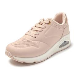 JOMIX Turnschuhe Sportschuhe Damen Laufschuhe Mit Dämpfung Sneakers Straßenlaufschuhe Fashion Fitness Schuhe Atmungsaktiv (Rosa, 38 EU) von JOMIX