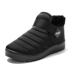 JOMIX Winterschuhe Mann Winter Stiefeletten Gummistiefel Herren Gefüttert Boots Men (Schwarz 46 EU) von JOMIX