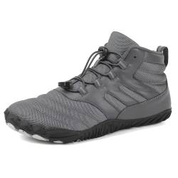 JOMLUN Unisex Barfußschuhe Herren Damen Traillaufschuhe Fahrradschuhe Wanderschuhe Frühling und Herbst Weich Leicht Fitnessschuhe rutschfest und Atmungsaktiv Barfuss Schuhe Dunkelgrau 39EU von JOMLUN