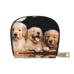 JONGYA Golden Retriever Hunde Welpen Haustiere Stilvolle bedruckte Ledertasche mit 12 Fächern für Karten und kleine Objekte., Golden Retriever Hunde Welpen Haustiere, Einheitsgröße, von JONGYA