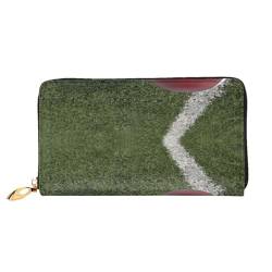 JONGYA Lange Handbrieftasche mit Fußball-Motiv, bedruckt, aus Leder, mit vollem Druck, zeigt Mode und Kreativität, American Football, Einheitsgröße von JONGYA