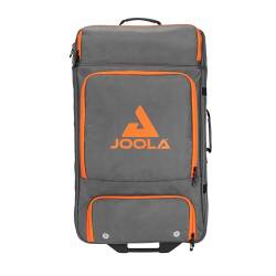 JOOLA Vision Koffer – 68,6 cm Gepäcktasche mit Rollen & Griff – mittelgroße Karierte Tasche – Rolltasche für Tischtennis oder Pickleball – Ausrüstungstasche für Turniere & Reisen – Orange von JOOLA
