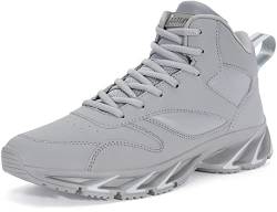 Joomra Stilvolle Herren Sneakers High Top Athletik inspirierte Schuhe, GRAU, 42.5 EU von JOOMRA