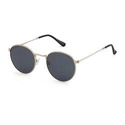 JOOX Small Round Polarized Sunglasses for Women Men, Trendy Style Vintage Metal Frame von JOOX