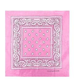 Bandanas 100% Baumwolle für Damen Herren Kinder Unisex mit Paisley Muster Taschentuch Kopfbedeckung Haarschal Halsband Handgelenk Kopf COD.644, Rosa, One size von JOPHY & CO.