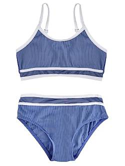 JOPHY & CO. Bademode für Mädchen und Mädchen, 2 Stück, Bikini-Set, verstellbar, Nr. 5300, 5386 Blau, 8 Jahre von JOPHY & CO.