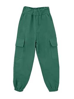 JOPHY & CO. Cargohose für Mädchen Streetwear mit mehreren Taschen (Code 8800), Dunkelgrüm, 12 Jahre von JOPHY & CO.