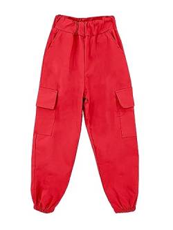 JOPHY & CO. Cargohose für Mädchen Streetwear mit mehreren Taschen (Code 8800), rot, 10 Jahre von JOPHY & CO.