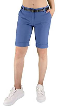 JOPHY & CO. Damen Bermudashorts mit Gürtel und Taschen (Code 3009), denim, XL von JOPHY & CO.