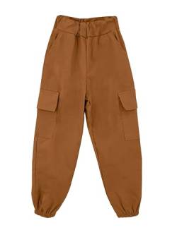 JOPHY & CO. Hose für Mädchen und Jungen, Cargo, Streetwear, mit mehreren Taschen (Code 8800), braun, 10 Jahre von JOPHY & CO.