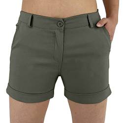 JOPHY & CO. Kurze Shorts für Damen mit Taschen (Art. 3019), Militär, XXL von JOPHY & CO.