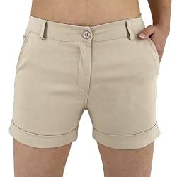 JOPHY & CO. Kurze Shorts für Damen mit Taschen (Art. 3019), beige, XXX-Large von JOPHY & CO.