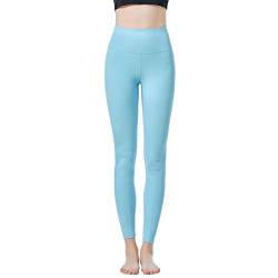 JOPHY & CO. Leggings für Damen, Bielastisch, hohe Taille, für Fitness, Sport, Yoga-Hose, weich, elastisch (Cod. 9839), Himmelblau, L von JOPHY & CO.