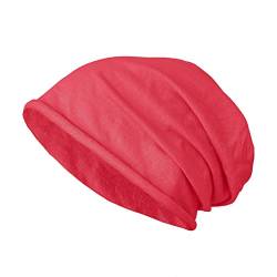 JOPHY & CO. Mütze aus 100 % Baumwolle, elastisch, lange Unisex, für Erwachsene, Herren, Damen und Kinder, Hut im Slouch-Stil, leicht, Cod.1213, rot, One size von JOPHY & CO.