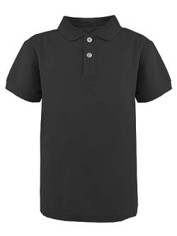 JOPHY & CO. Poloshirt für Schultraining, kurzärmelig und lang, für Kinder und Jugendliche, Unisex, Artikelnummer 2900, 2904 Schwarz, 8 Jahre von JOPHY & CO.