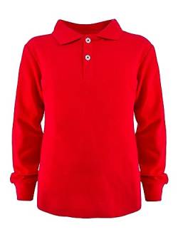 JOPHY & CO. Poloshirt für Schultraining, kurzärmelig und lang, für Kinder und Jugendliche, Unisex, Artikelnummer 2900, 2905 Rot, 8 Jahre von JOPHY & CO.