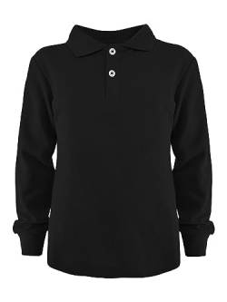 JOPHY & CO. Poloshirt für Schultraining, kurzärmelig und lang, für Kinder und Jugendliche, Unisex, Artikelnummer 2900, 2905 Schwarz, 16 Jahre von JOPHY & CO.