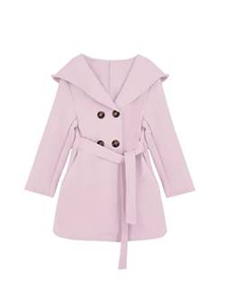 JOPHY & CO. Zweireihiger Mantel für Mädchen mit Kapuze und Taschen (Art. 2078), Leichte Rosa, 8 Jahre von JOPHY & CO.