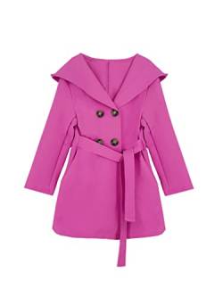 JOPHY & CO. Zweireihiger Mantel für Mädchen mit Kapuze und Taschen (Art. 2078), Light Pink, 6 Jahre von JOPHY & CO.