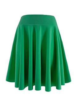 Jophy & Co. Damenrock mit Plisseefalten, mittellang, für verschiedene Gelegenheiten, elastischer Bund (Artikelnr. 7089), grün, M von JOPHY & CO.