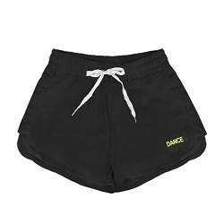 Sportliche Shorts für Damen, kurze Shorts aus Baumwolle mit Kordelzug, Sommer, bequem und atmungsaktiv, für zu Hause, lässig, Joggen, Yoga und Fitness (Code 7800), Schwarz 7812, XXL von JOPHY & CO.