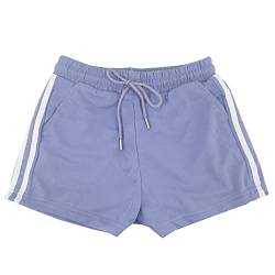 Sportshorts für Damen, kurze Shorts, Baumwolle, mit Kordelzug, bequem, atmungsaktiv für Zuhause, Casual Jogging Yoga und Fitness (Cod. 7800), Lila 7808, L von JOPHY & CO.