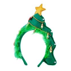 Weihnachts-Stirnband, Haarschmuck, Weihnachtsbaum-Stirnbänder, niedliche Weihnachts-Haarreifen für Geschenke, Cosplay-Kostüm, Weihnachts-Party-Zubehör von JOPOYOCO