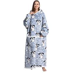 JOREAY Extra lange Decke Hoodie, Damen Herren Sherpa Fleece Kuscheldecke tragbare Decke, flauschiges, riesiges Kapuzen-Sweatshirt für Erwachsene Teenager von JOREAY
