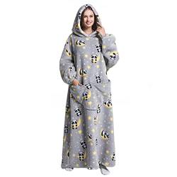 JOREAY Lange Hoodie Decke mit Ärmeln für Damen Herren, Kuschelig Deckenpullover, XXL Übergroße Deckenhoodie Kuschelhoodie von JOREAY