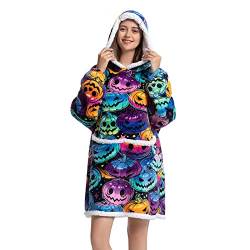 JOREAY Übergroße Decke Hoodie für Damen und Herren, Sherpa Flauschiges Fleece riesiges Decken Kapuzen-Sweatshirt für Erwachsene und Jugendliche von JOREAY