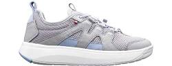 JOYA Marbella Light Grey, Damen Sommerschuh aus Air-Mesh mit elastischen Schnürsenkeln, hellgrau, 37 von JOYA