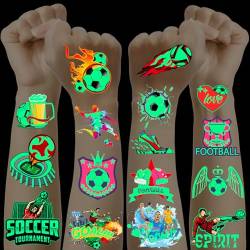 200+ Fußball Tattoo Kinder, Leuchttattoos Fussball Geschenke Jungen 5 6 7 8 9 10 Jahre, Mitgebsel Fussball Spiele Kleinigkeiten für Kinder, Fußball Zubehör Sachen Geschenke für Fußballfans von JOYEASE