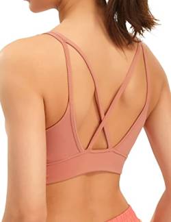 JOYSPELS Sport BH mit Pads Gepolstert Bustier Damen Bralette für Yoga Fitness Laufen von JOYSPELS