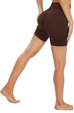 JOYSPELS Sport Shorts Damen Scrunch Butt, Kurze Sporthose Damen Gym Shorts Laufhose Radlerhose Rock L von JOYSPELS