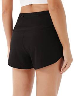 JOYSPELS Sport Shorts Damen Sommer, Kurze Sporthose Damen Laufhose Kurz Jogginghose Hose, Schwarz S von JOYSPELS