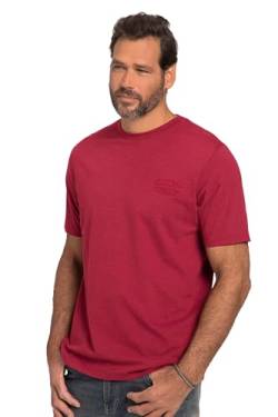 JP 1880 Herren, Halbarm, Melange-Jersey T-Shirts, dunkel kirschrot, 56 von JP 1880