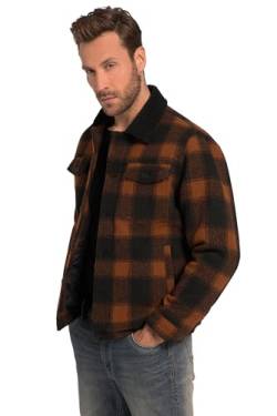 JP 1880 Herren, Outdoor, Wollmix, Cordkragen, Knopfleiste, Brusttaschen, bis 8 XL Jacke, rostorange, 5XL Plus von JP 1880