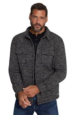 JP 1880 Herren, Overshirt, 1/1, Strickfleece Hemd, grau Melange, 3XL von JP 1880